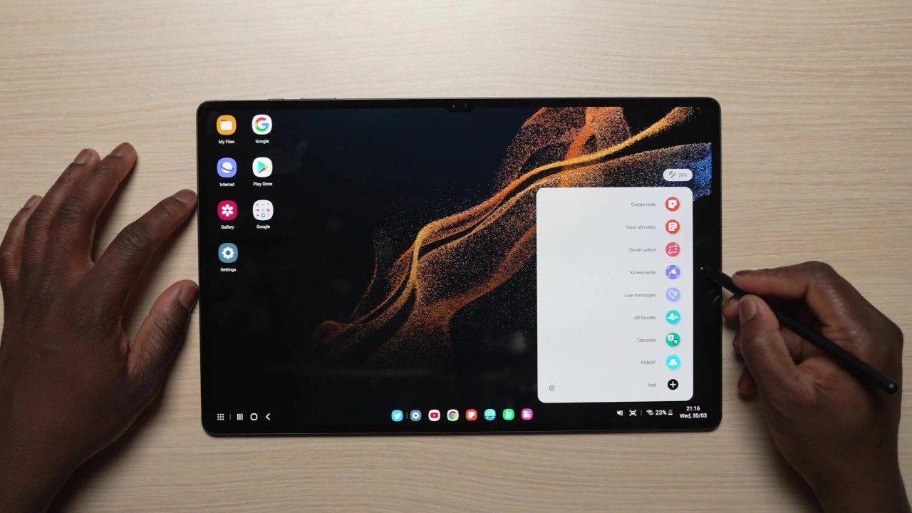 The Samsung Galaxy Tab S9 Ultra is in front of us in much more detail this time