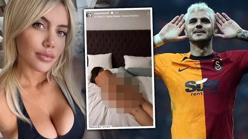 Mauro Icardi posts and deletes half-naked photo of Wanda Nara in bed, sparking controversy - Photo: 1